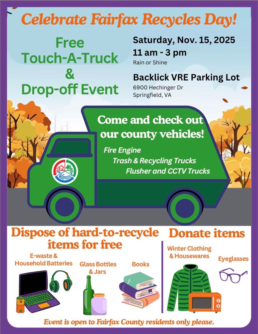 Fairfax Recycles Day Nov 15&nbsp;2025